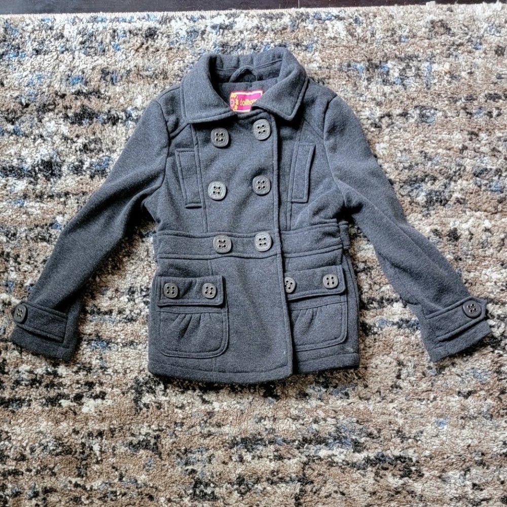 Dollhouse Gray Pea Coat Kids